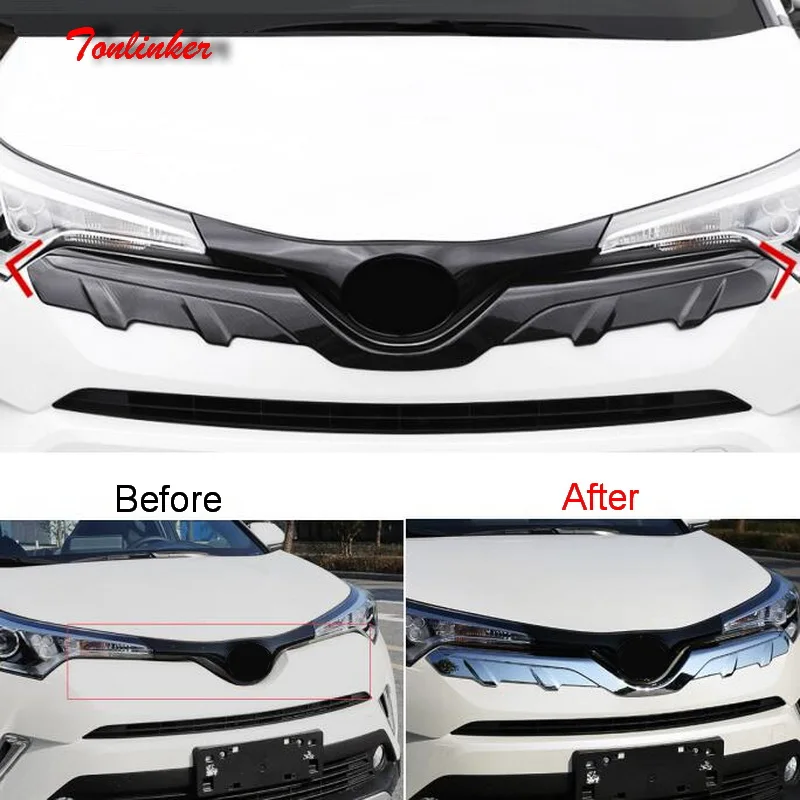 Tonlinker Cover Sticker For Toyota CHR 2018 Car Styling 1Pcs ABS Chrome ...