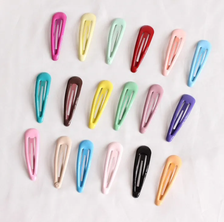 5cm Sweet plain Round Head Metal Snap Clip BB hair clips Barrettes hairpin Bows DIY hair