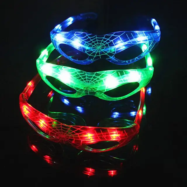 NEW Fashion 3 Colors Flashing 8 LEDs Glow Sunglasses Luminous Party Decorative Glowing Classic Gift Bright Light Festival Gifts