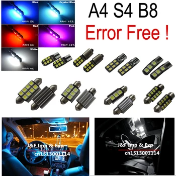 

10 pcs canbus error free LED bulb Interior dome map Light Kit Package for A4 B8 S4 (2009-up)