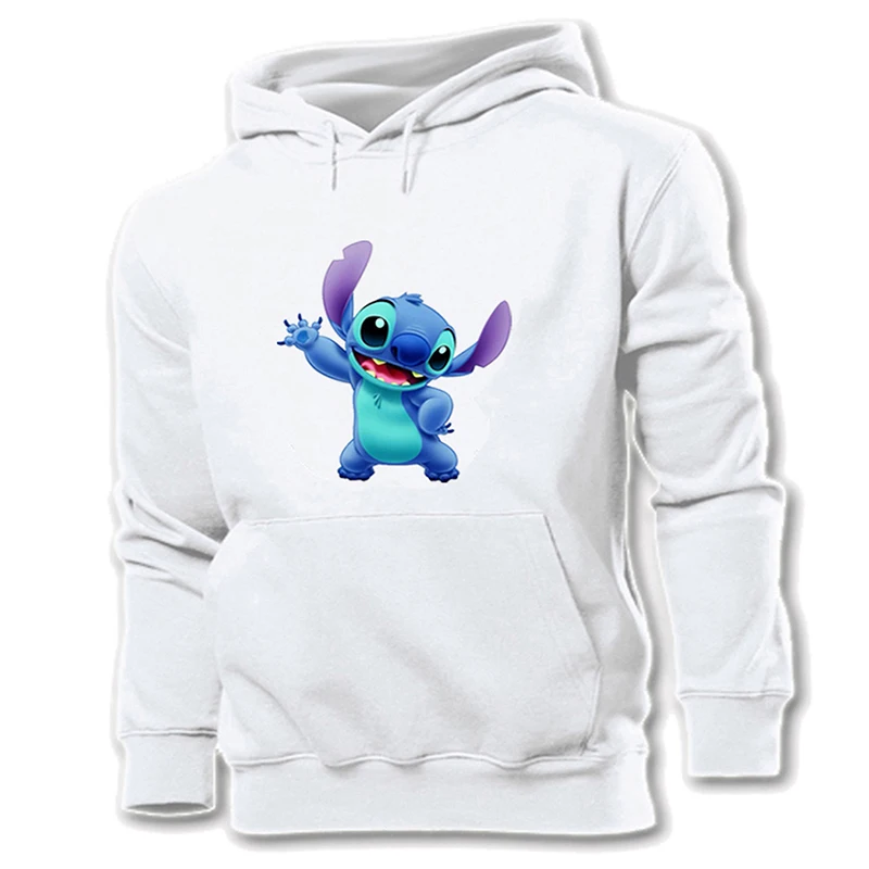 

Cute Lilo & stitch Ohana family The Tangled Princess and the Frog Tianna White Women's Pattern Hoodie Sweatshirt Hooded Pullover