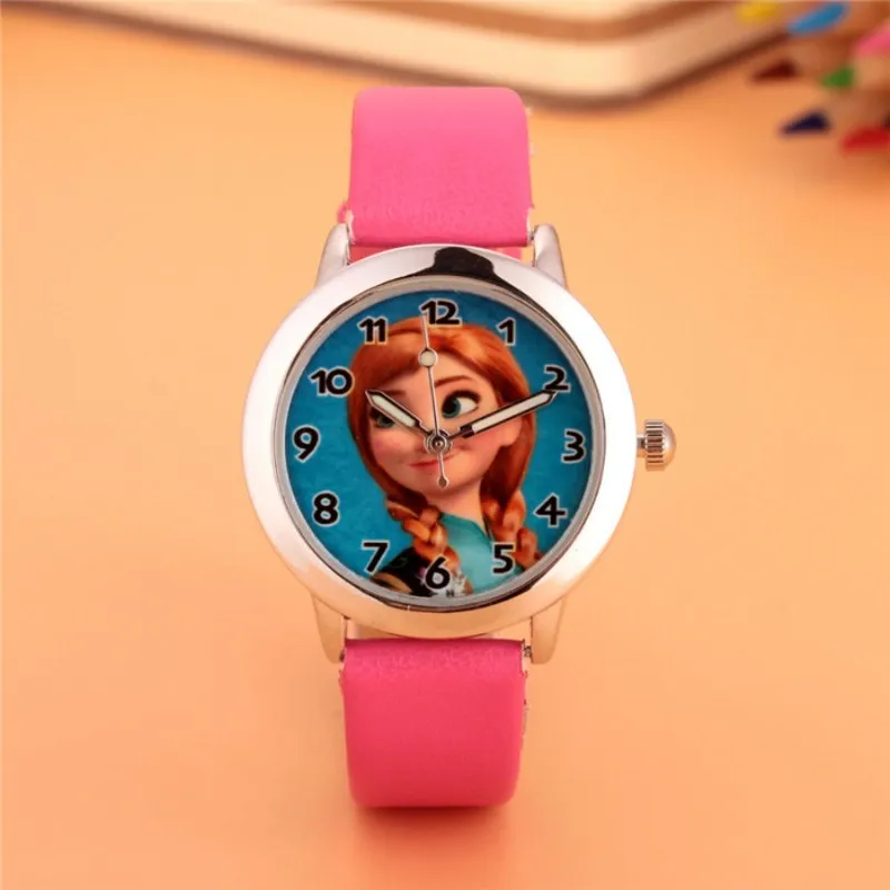 

2019 New Fashion anna princess design kids Watch Quartz Jelly Clock girls Students gift Wristwatches Relogio kol saati clock