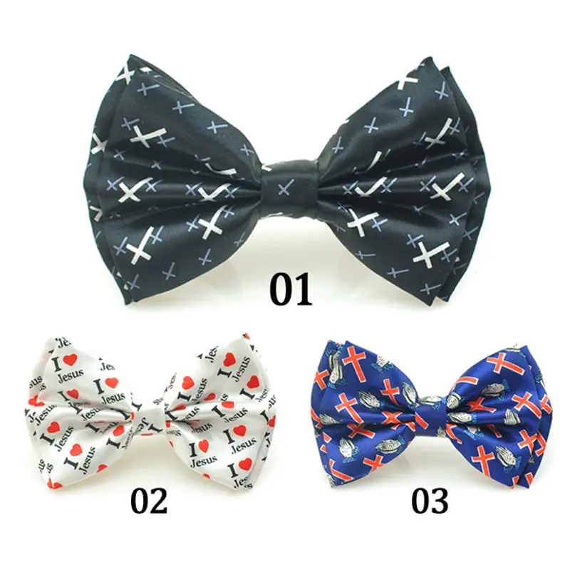 

Bow tie for Men Men's Ties "Jesus / I Love Jesus" Pattern Unisex Tuxedo Cravat Formal Dress Party Butterfly Knot Gift 2020 New