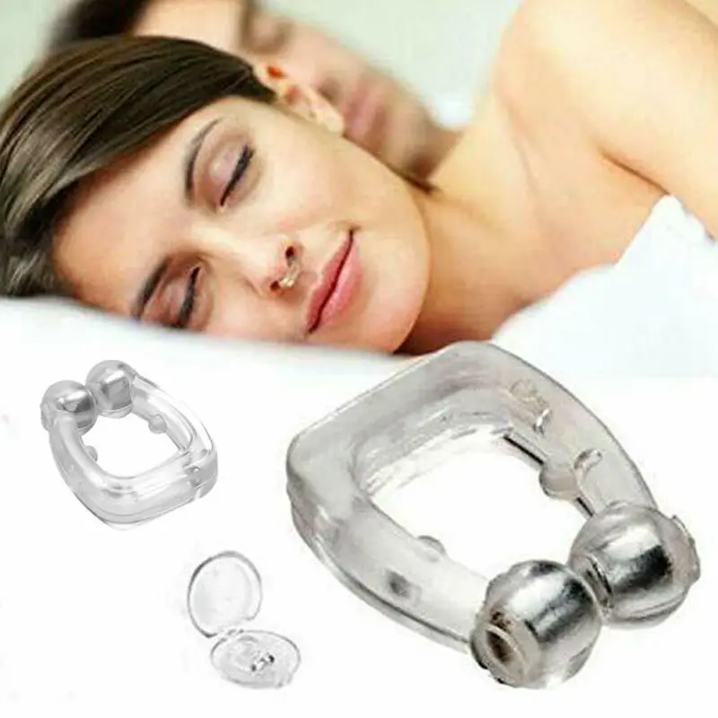 

Tray Magnetic Stop Snoring Guard Sleeping Snore Anti Care Nose Clip Apnea Device