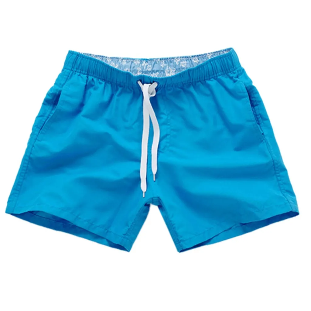 

Men swimming trunks boys swimwear Pure Color Splice Stripe Beach Work Casual Men Short Trouser Shorts Pants sunga masculina