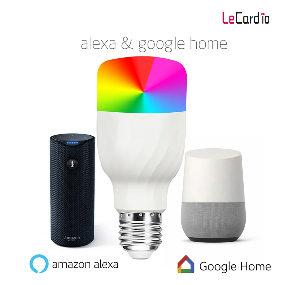 Hot WiFi Smart Light Bulb, 7W RGBW LED Lamp Dimmable Multicolor Wake Up