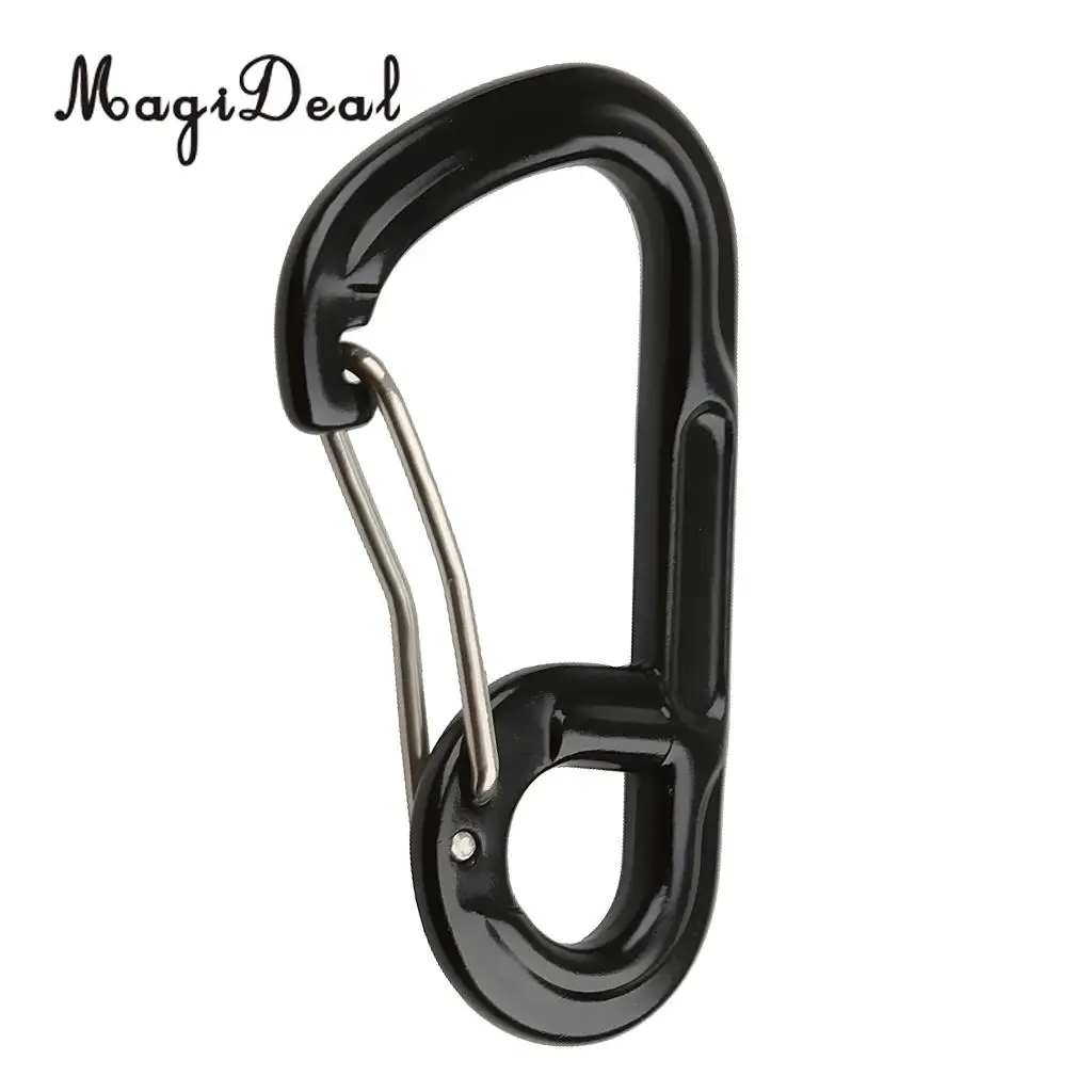 MagiDeal Portable Mini D-Shape Climbing Carabiner Buckle Snap Spring Clip Hook Key Chain for Outdoor Hiking Camping Supplies