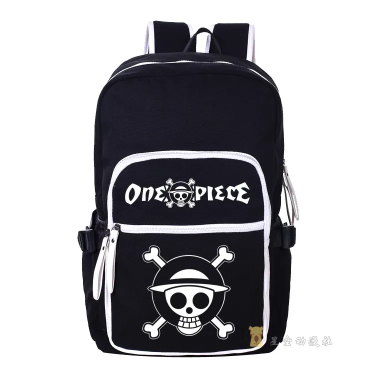 One Piece мультфильм рюкзак Луффи Аниме школы Плечи сумка Mochila Бесплатная доставка