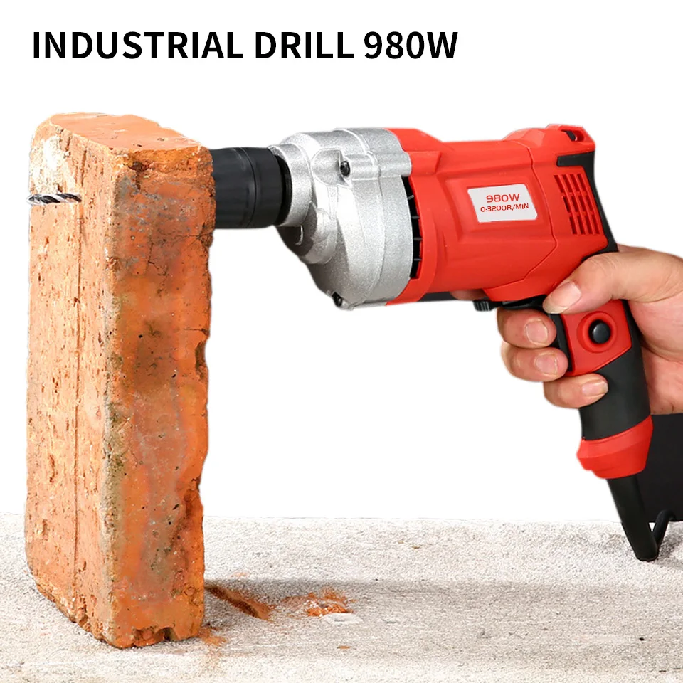 

Electric Drill 220V Drilling Machine Electric Drill Hammer Impact Variable Speed Power Tools Woodworking Taladro Electrico