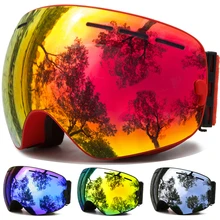 Ski Bril, winter Sneeuw Sport Goggles Met Anti-Fog Uv-bescherming Voor Mannen Vrouwen Jeugd Verwisselbare Lens - Premium Bril