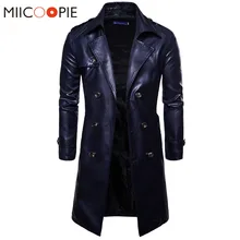 Новые мотоциклетные кожаные куртки мужские Playerunknown's Battlegrounds мужские водонепроницаемые флисовые двубортные длинные тренчи XXXL