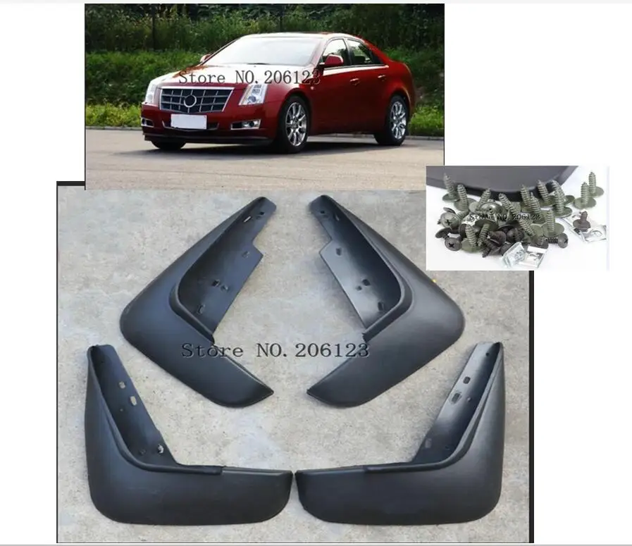 

For Cadillac CTS 2008 2009 2010 2011 2012 2013 Set Car Mud Flaps Mudflaps Splash Guards Mud Flap Mudguards Fender Front Rear