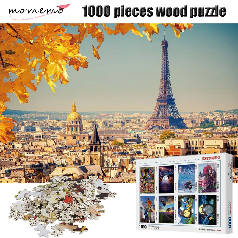 Wooden Puzzle 5000 Piece for Adults Decompression Entertainmen World architectureChallenging Colorful Puzzles