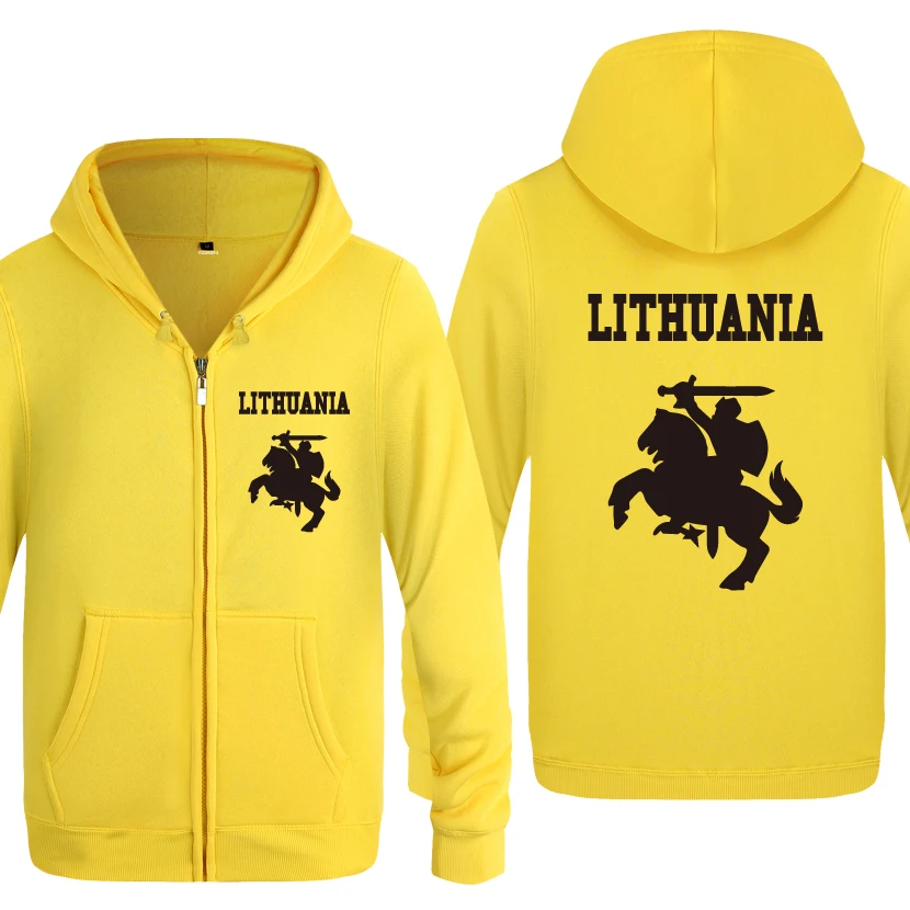 Литовский герб креативные толстовки мужские мужские флисовые кардиганы на молнии толстовки с капюшоном - Цвет: HUAY HET