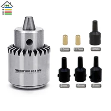 Микро Мотор сверлильные патроны зажимные 0,3-4 мм JT0 конус установленный сверлильный патрон с ключом для 2,3 3,17 4 5 6 8 мм втулка вала двигателя
