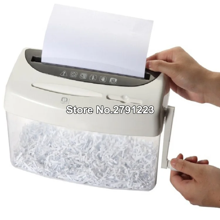 

3 colors Mini Office Shredder Desktop Manual A4 Shredder Compatible Cutting For Paper & Credit card 1 Sheet/Shred
