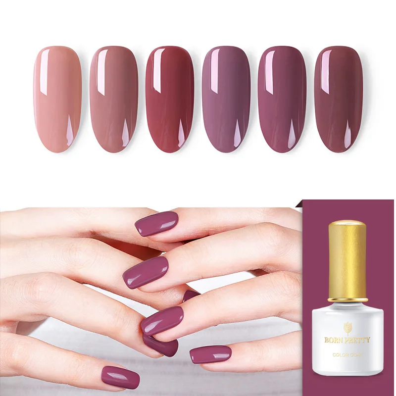 

BORN PRETTY Pure Nail Gel Polish Millennial Pink Series 6ml Soak Off UV Gel Varnish Long Lasting Nail Art Gel Lacquer