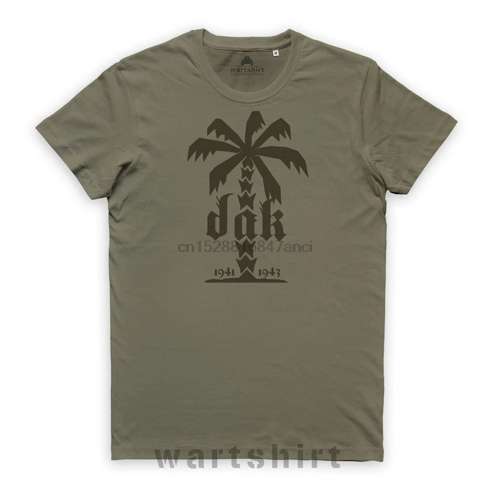 

2019 Summer Round Neck MenS Hipster Cool Tops T-shirt Palma Roof Deutsches Afrika Korps Palm North Africa Campaign Roof T-Shirt
