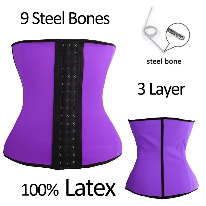 Slimbabe Latex Waist Trainer Corsets 9 Steel Boned Hot body Shapers XS-6XL Tummy Control Belts Waist Cincher Girdles Workout Slimbabe Latex Waist Trainer Corsets 9 Steel Boned Hot body Shapers XS-6XL Tummy Control Belts Waist Cincher Girdles Workout