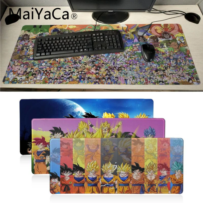 

MaiYaCa New Design Dragon Ball Z mouse pad gamer play mats Large Gaming Mouse Pad Lockedge Mouse Mat Keyboard Pad