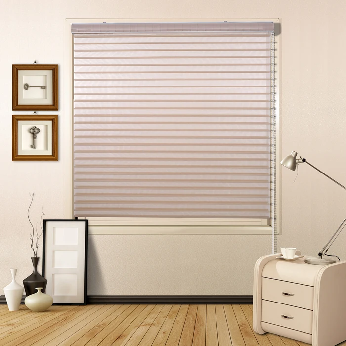 

Custom Made Shangri-la Blinds in Beige Window Curtains For Living Room