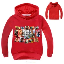 Детские толстовки GTA/свитер для маленьких мальчиков GTA 5/толстовки с капюшоном для девочек весенне-Осенняя детская одежда с принтом Топ, футболка