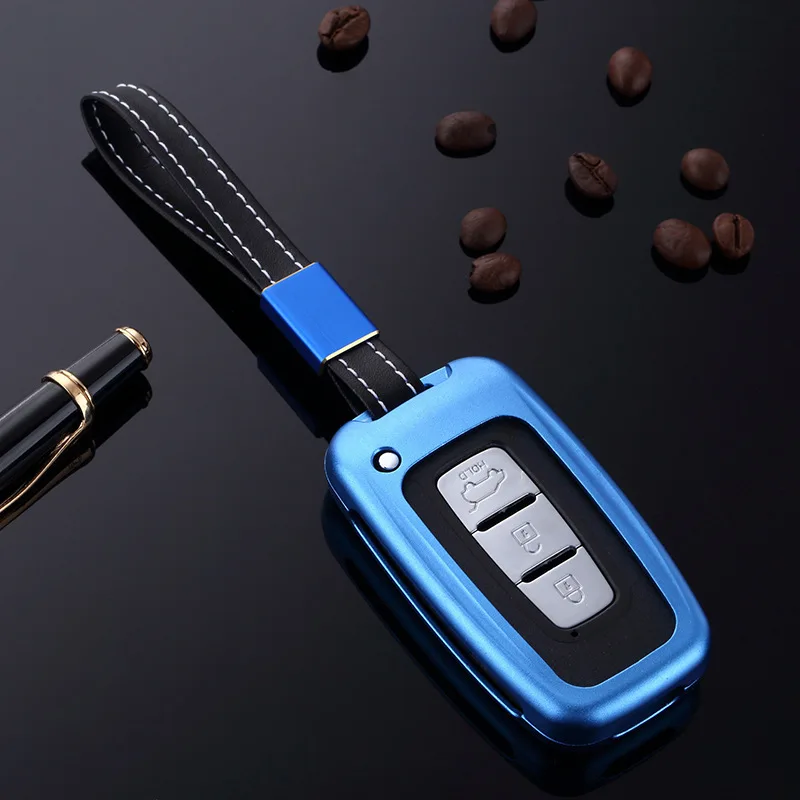 

Aluminum Alloy Cover Smart Key Case for Hyundai Equus Genesis Veloster for KIA Sportage Forte Optima Soul Azera Light weight