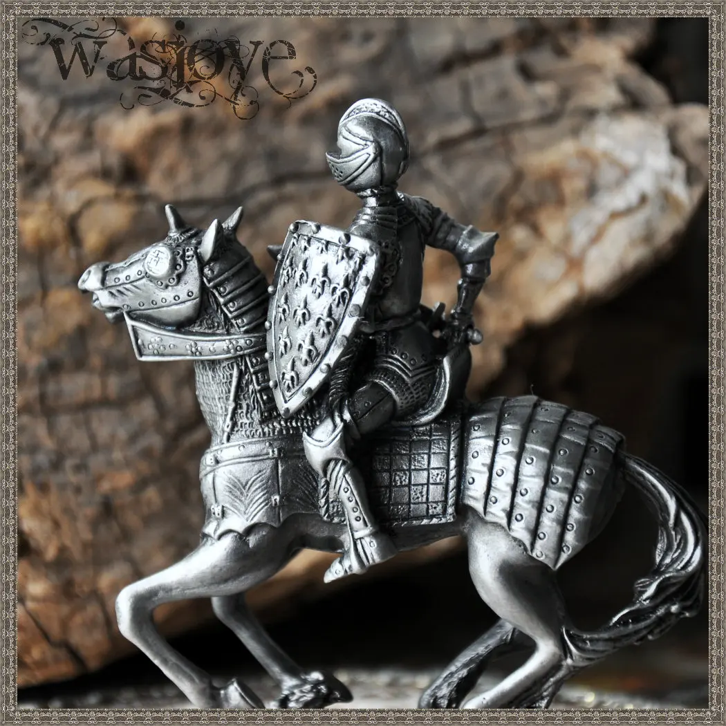 Классический Европейский оловянный воин солдат на лошади домашний клуб украшение стола подарок украшения