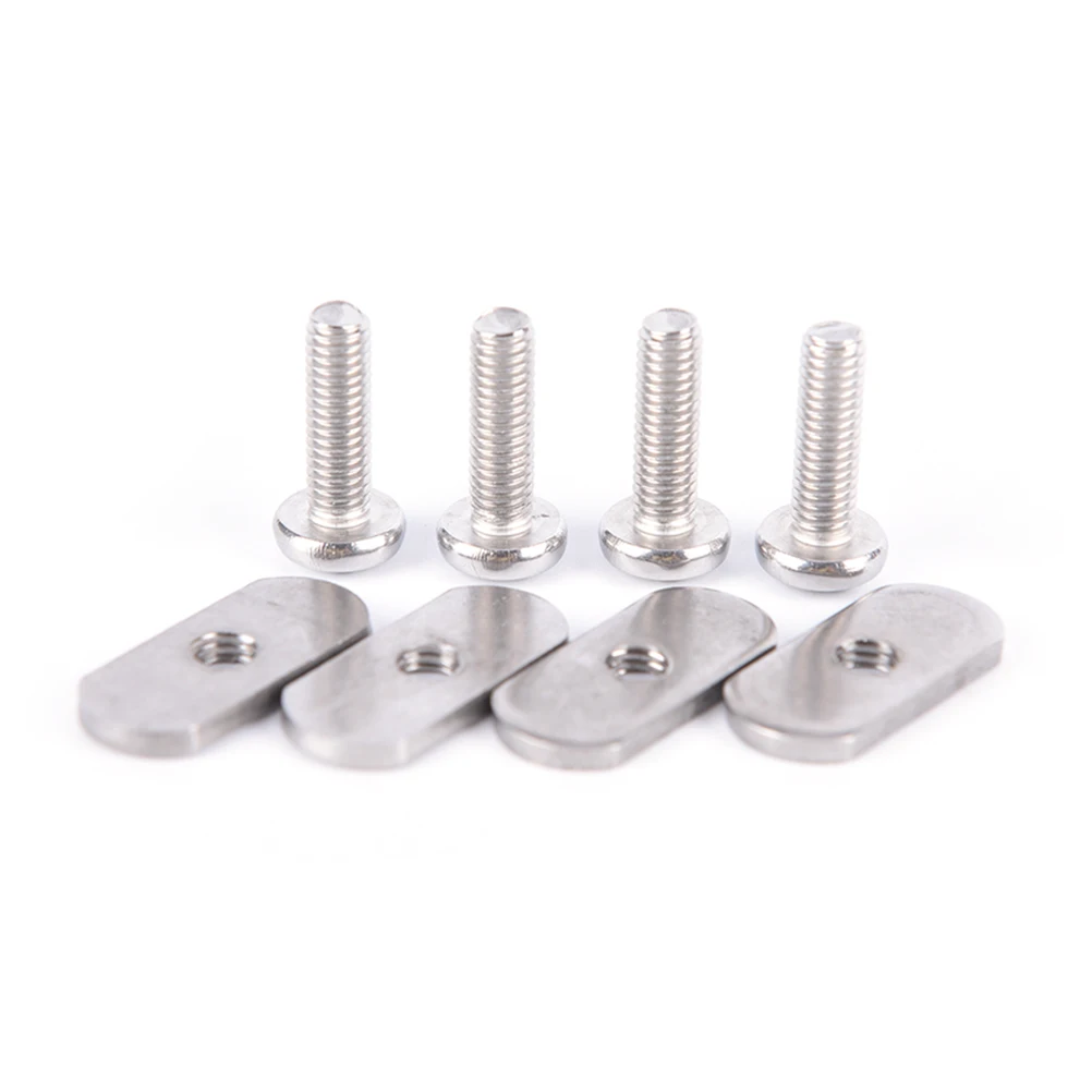 4sets Kayak Canoe Boat Screws+Track Nuts Stainless Steel Rail/Track