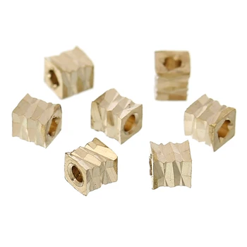 

DoreenBeads Copper Spacer Beads Square Light golden About 2.5mm( 1/8") x 2.5mm( 1/8"), Hole:Approx 1.3mm, 9 Pieces 2017 new