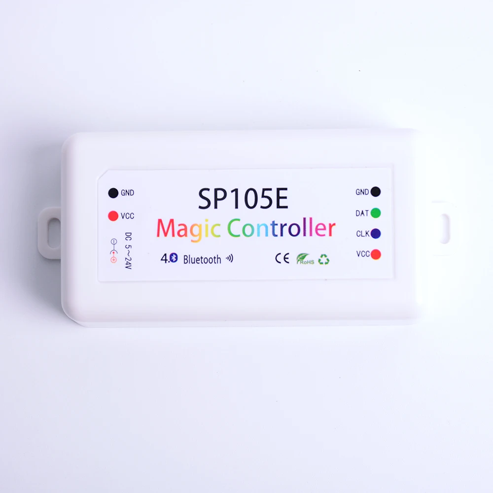 

JERCIO SP105E DC5-24V Mini LED RGB Controller 4 Channel Bluetooth RGBW Led Controller For RGB LED Strip Light