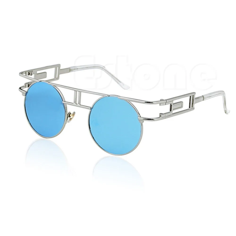 Мода круглый Для женщин солнцезащитные очки отражающие очки Цвет зеркало очки