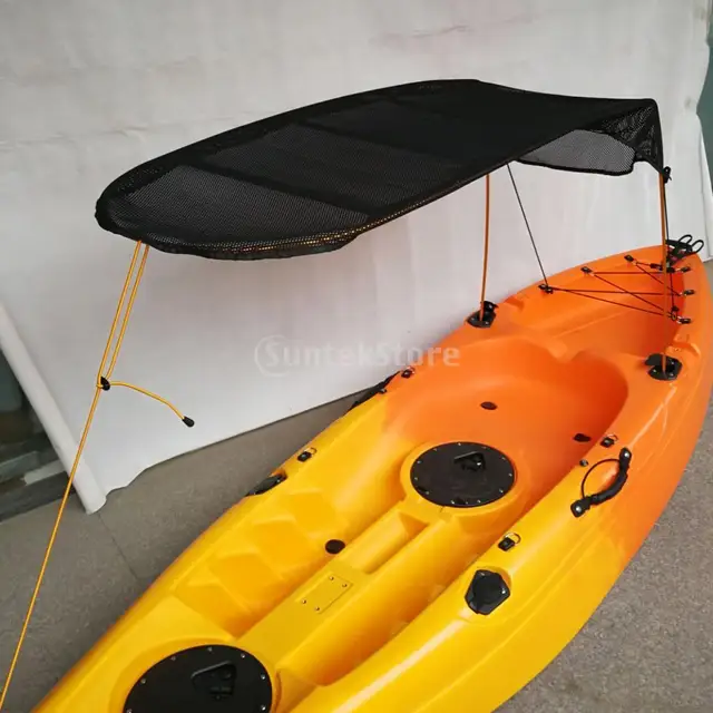 Universal Heavy Duty Single Kayak Canoe Mesh Sun Shade Awning Canopy