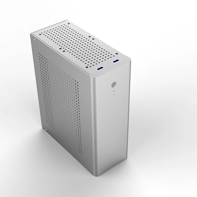 PC Mini ITX безопасный корпус компьютерный геймер чехол Tower HTPC Чехол настольный игровой полностью алюминиевый тонкий корпус поддерживает GPU нож карты