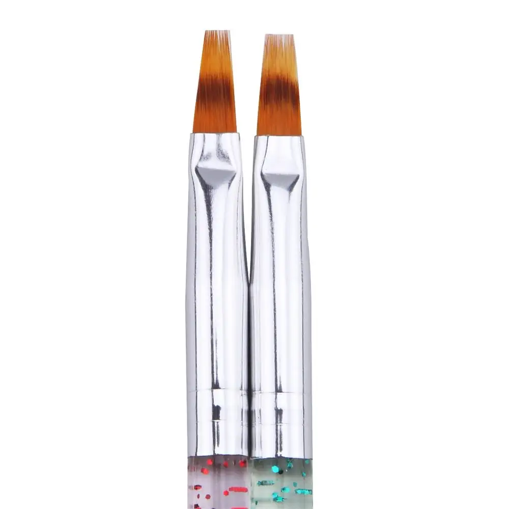 

1/2PC Pro Nail Cleaning Brushes UV Gel Powder Dust Cuticle Handle Nylon Nail Pen Gradient Drawing Brush DIY Manicure Art Tool