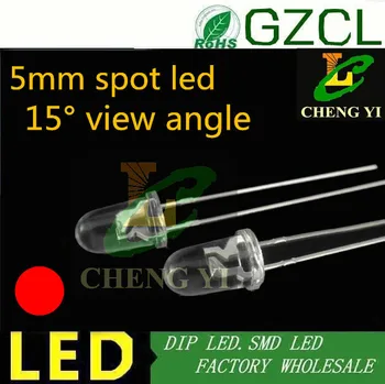 

Bullet shape dip led RED 5mm LED DIODE 15-20 degree view angle spot led 1.7-2.2V(CE&Rosh)