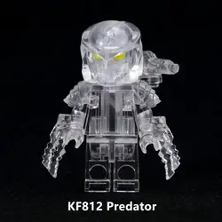 Один продажа Super Heroes прозрачный хищника фильм серии Одноглазый чужой строительные блоки для Детский подарок игрушки KF812