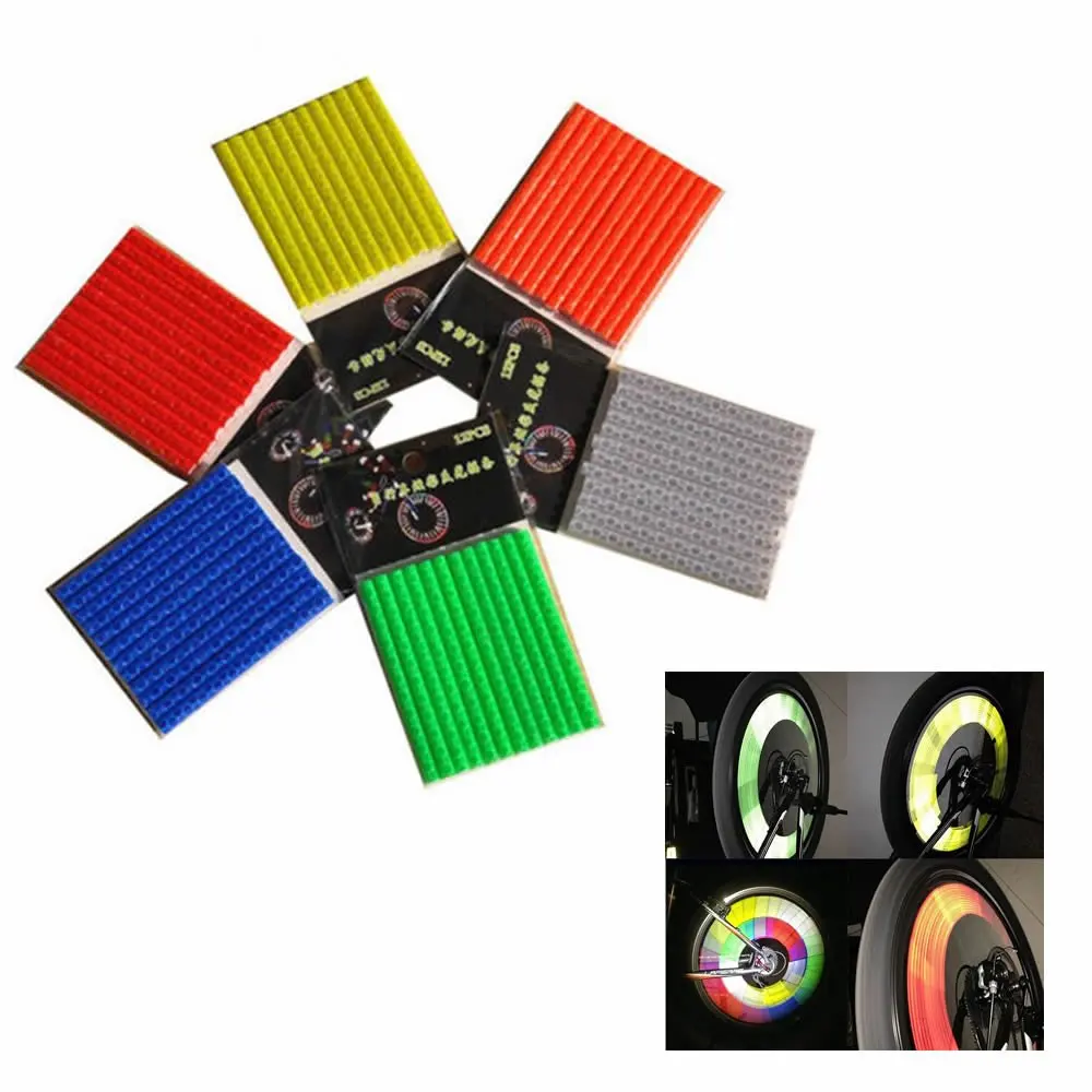 

Reflective Mount Clip Tube Warning Strip Bicycle bike Wheel Spoke Reflector mountain rear bike reflector light 12pcs New Arrival