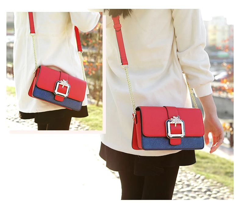 Just star women leather messenger bag 21
