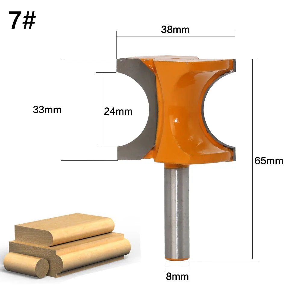 1 шт. Bullnose маршрутизатор Набор бит C3 твердосплавным наконечником 8 мм "хвостовик деревообрабатывающий резак