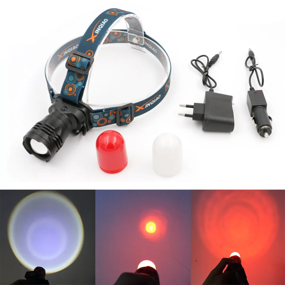 On Sale T6 LED Headlamp font b Headlight b font Rechargeable Head Light Built in Battery
