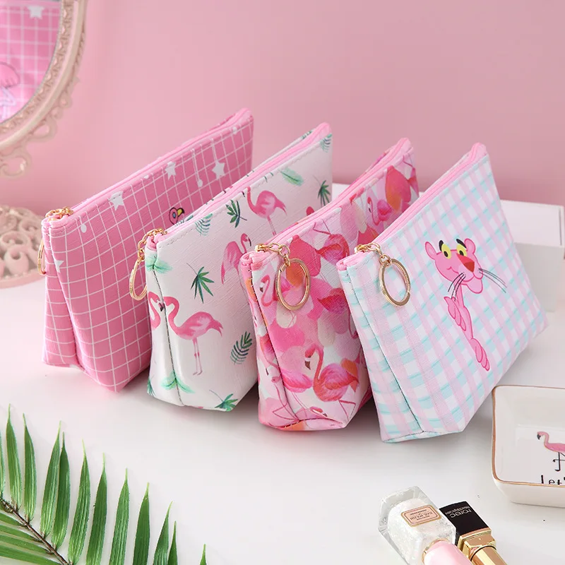 XZP Portable Pink Flamingo Makeup Bags Coin Storage Case Travel Make up PU Pouch Cute Cosmetic Bag For Women Toiletry Wash Bags XZP Portable Pink Flamingo Makeup Bags Coin Storage Case Travel Make up PU Pouch Cute Cosmetic Bag For Women Toiletry Wash Bags