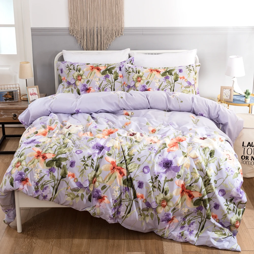 Flower and Country Style plant Bedding Set with pillowcase ...