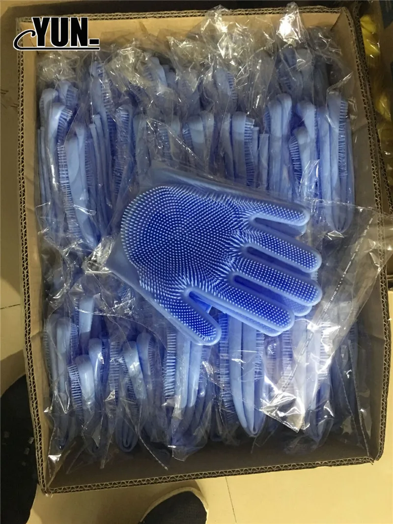 Dishwashing Silicone Gloves Kitchen Shaking Brush Gloves Korea Semi-Permanent Magic Gloves Magic Cleaning Gloves 5D (33)