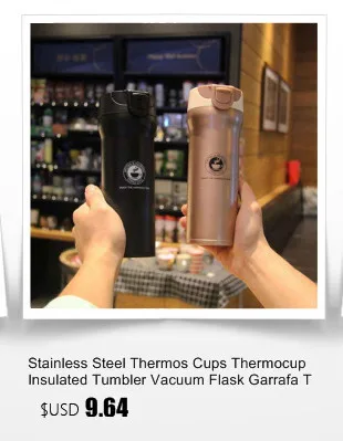 Термос 350ml нержавеющей стали thermocup чашки изолированы массажер термос garrafa termica Thermo кружках поездки бутылку кружка термокружка бутылка для воды термостакан