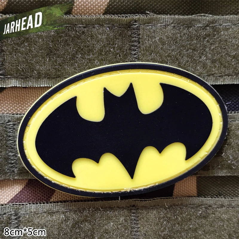 

Batman Military Pvc Patches Velcro Rubber Armband Tactical Badge Personality For Backpack Hat Clothes Jacket