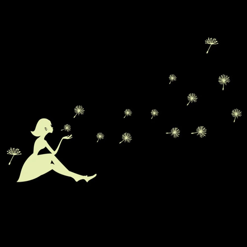 Glow-In-The-Dark-Luminous-Fluorescent-Wall-Sticker-Decorative-Dandelion-Butterfly-Girl-Creative-Figures-Posters-Home-Decor-Decals-HG0220 (7)