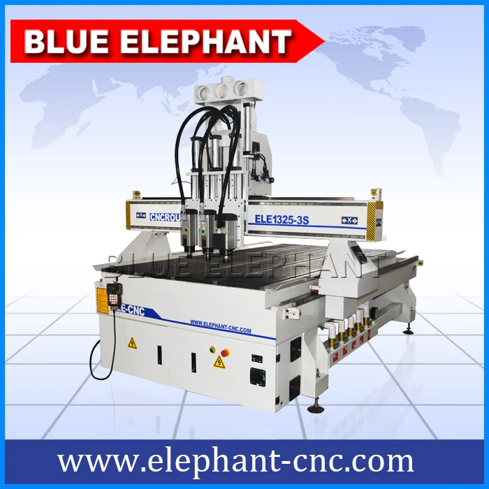 

Three heads Wood Router carving CNC Machine