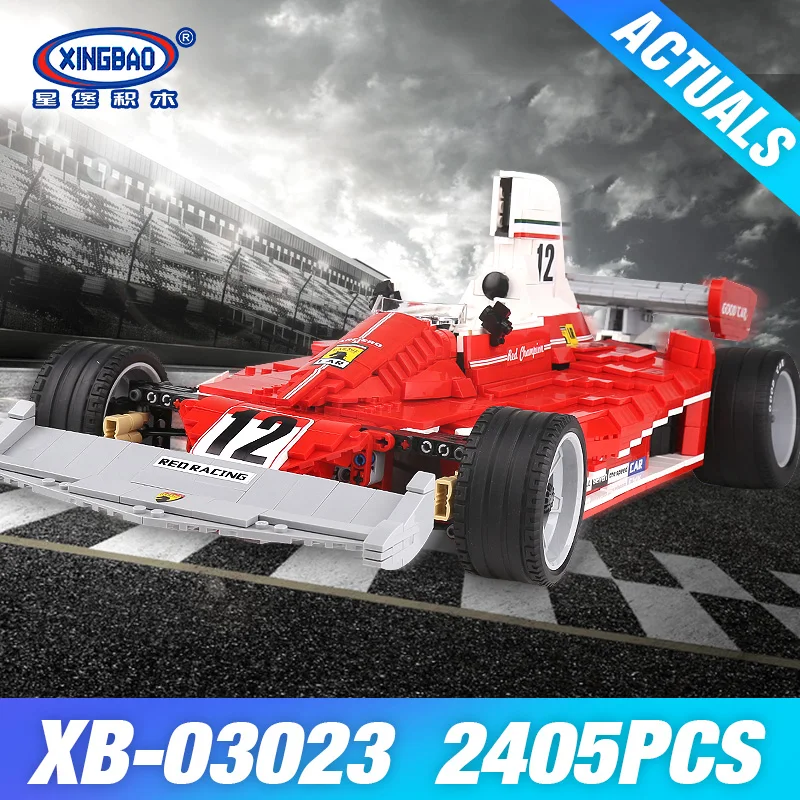 

XINGBAO 03023 Genuine The Red Power Racing Car Set Self-Locking Building Blocks Bricks Educational Toy Christmas Gifts for Kids