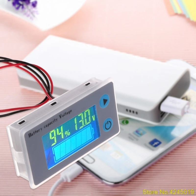 New High quality 10-100V Universal Battery Capacity Voltmeter Tester LCD Car Lead-acid Indicator